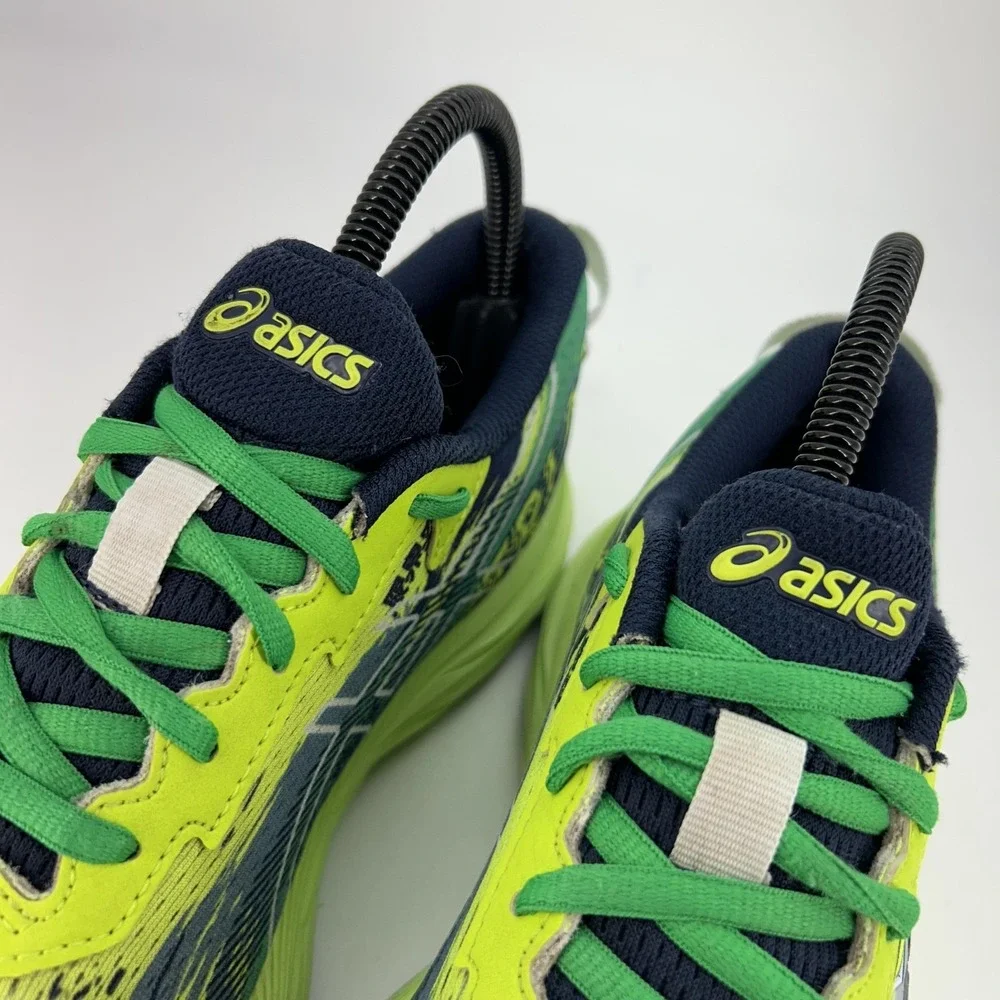 ASICS Noosa Tri 14 Shoes Size 5.5 Hazard Green Colorblock Running Sneakers Teens - Picture 9 of 14